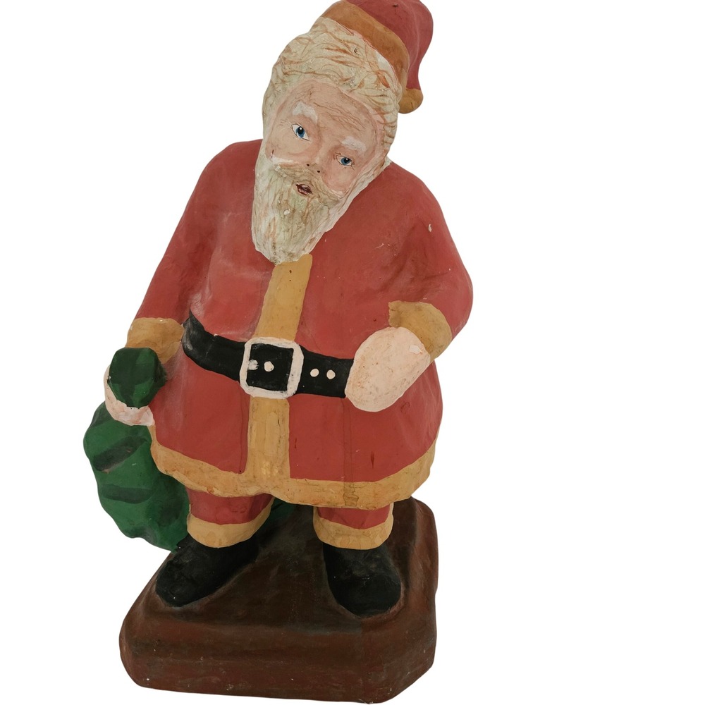 Vintage Caldor papier-mâché Santa Claus Figurine Folk Art Style Father Christmas - Picture 2 of 16